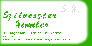 szilveszter himmler business card
